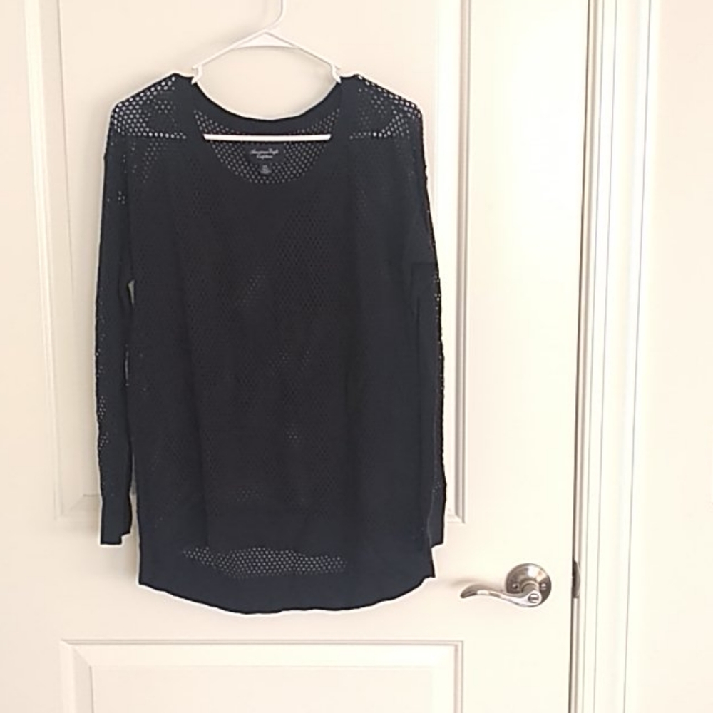 American Eagle Outfitters open-weave knit sweater